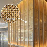 Decorative wire mesh M22-80brasssteelbronze