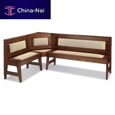 Contemporary bench CAMBRIAwoodenwith backrest
