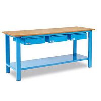 Wooden workbench 100 seriesfor workshops3-drawer2-drawer