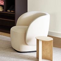 Contemporary armchair SOUFFLOTfabricleathersteel