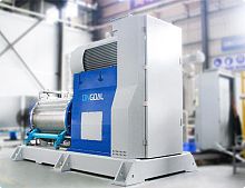 Centrifugal grinding system horizontaladhesivewith heat exchanger