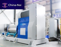 Centrifugal grinding system horizontaladhesivewith heat exchanger