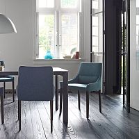 Contemporary chair Long islandoutdoorfabricchromed metal base