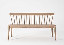 Contemporary garden bench TW17 teakoakwith backrest