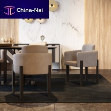 Contemporary chair His IIindoorfabricwood veneer base