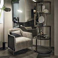 Contemporary armchair HEGEleather