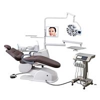 Automatic dental chair fixedbrownwhite