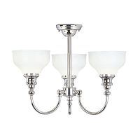 Traditional chandelier CHEADLEopalescent glassLED