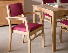 Contemporary chair LARSENindoorfabricwooden base