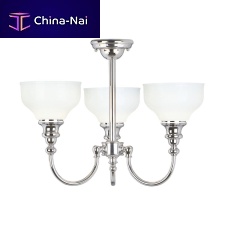 Traditional chandelier CHEADLEopalescent glassLED