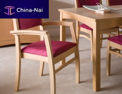 Contemporary chair LARSENindoorfabricwooden base
