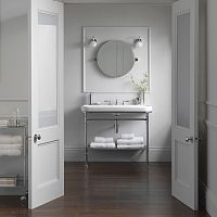 Chrome washbasin stand Metallo 100glass