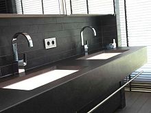Natural stone kitchen worktop TOP CUCINA ARDESIA BLACK kitchen