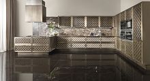 Traditional kitchen QUATTROCENTOmarblebrushed brassL-shaped