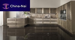 Traditional kitchen QUATTROCENTOmarblebrushed brassL-shaped