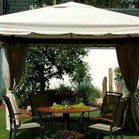 Metal gazebo GARDEN PAVILLIONStextilefabric roof