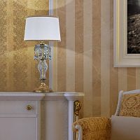 Table lamp OLYMPIAchromed metalSwarovski® crystalcontemporary