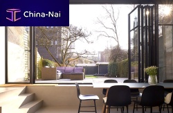 Folding door interiorsteelglazed