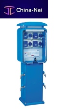 Pedestal with built-in light AQUARIUSwater supplyelectrical distributionfor docks