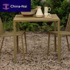 Contemporary dining table Trace powder-coated steelsteel basesquare