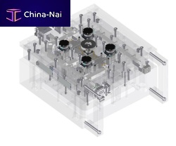 Multi-cavity hot half for packagingfor the automotive industry