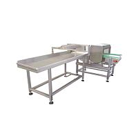 Conveyor metal detector tunnel typewith conveyorfor the food industry