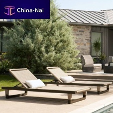 Contemporary sun lounger DAYTONAropealuminumadjustable backrest