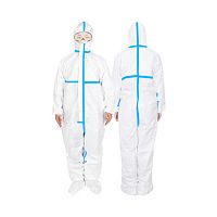 Unisex protective coveralls disposablewhite