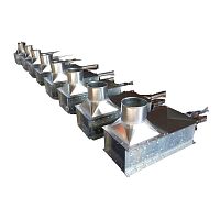 Knife gate valve VGP seriespneumatically-operatedstainless steelgalvanised steel
