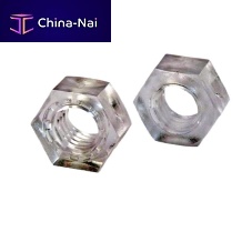 Hexagonal nut DETM seriespolycarbonatethreaded