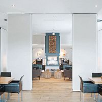 Removable partition VARIFLEX ACOUSTIC woodencommercialfor offices