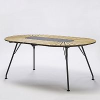 Contemporary dining table ECLIPSEgranitebamboopowder-coated steel