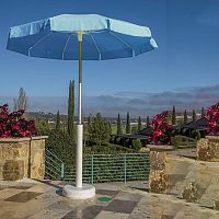 Octagonal parasol MARE mast-centeredacrylic fabricanodized aluminum