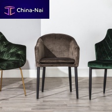 Contemporary chair HEREindoorvelvetstainless steel base