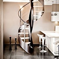 Spiral staircase VORTIKAwooden stepmetal framehome