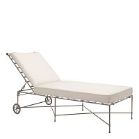 Traditional sun lounger AMALFI stainless steelgardenadjustable backrest