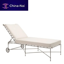 Traditional sun lounger AMALFI stainless steelgardenadjustable backrest