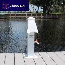 Water supply pedestal 93161for docksaluminumwith hose reel