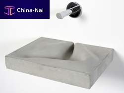 Wall-mounted washbasin VERTIGOconcretechild'srectangular