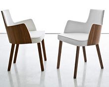 Contemporary armchair MILAleatherbridge