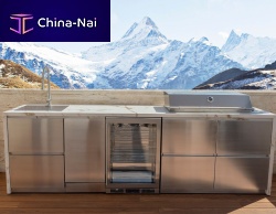 Stainless steel kitchen island Empirestainless steelgranitelarge