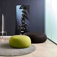 Contemporary pouf ALIAS fabricroundcommercial