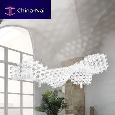 Original design chandelier NUVEM steelOpalflex®Lentiflex®