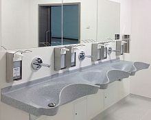 3-station surgical sink acrylicinfrared water tap
