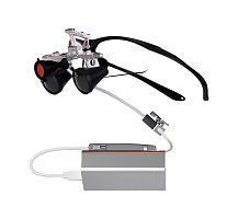 Dental headlight Optimax LEDwith rechargeable batteryfor binocular loupes