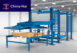 Cutting loading and unloading system sheetfor storage systemsautomatic