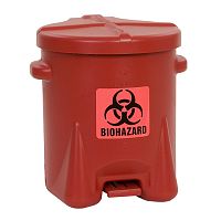 Polyethylene garbage can 94BIO Eaglefor hazardous wasteround lidpedal