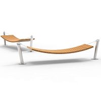 Free-standing hammock WAVE 02.916for public space