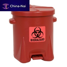 Polyethylene garbage can 94BIO Eaglefor hazardous wasteround lidpedal