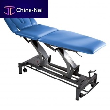 Electric massage table Montane Alpson casterswith adjustable height backrest3-section